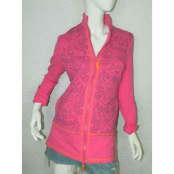 Disney Sweatshirts Pink‎ Embroidery Hoodie Hidden Mickey Size  X-Small - Picture 1 of 8